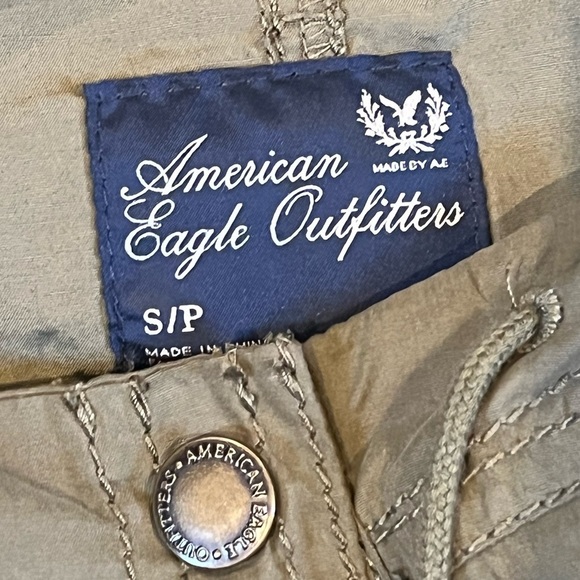 American‎ Eagle Outfitters Drawstring Hooded Utility Jacket Green Size Small - Picture 10 of 13